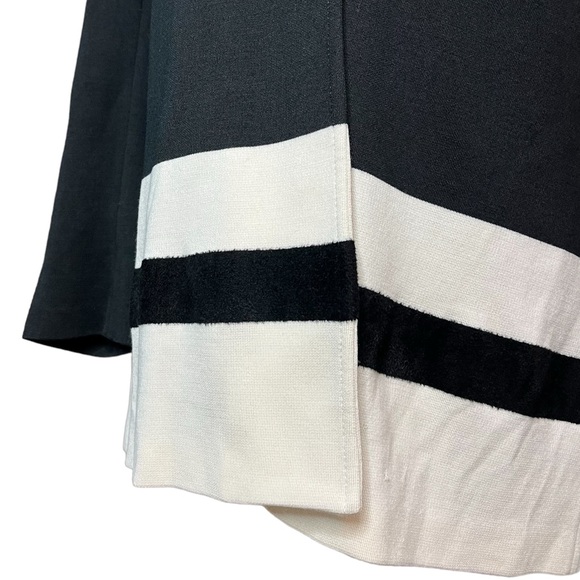 St John Knit One Button Topper Caviar & Cream Jacket Women’s Size 10 With Tags - Picture 8 of 12